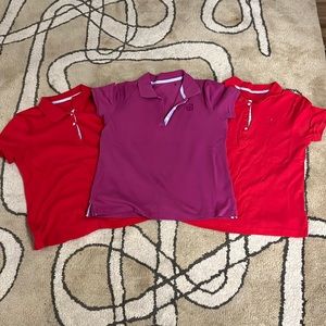 BUNDLE Chaps 100% cotton Women's polo shirts size P Large.